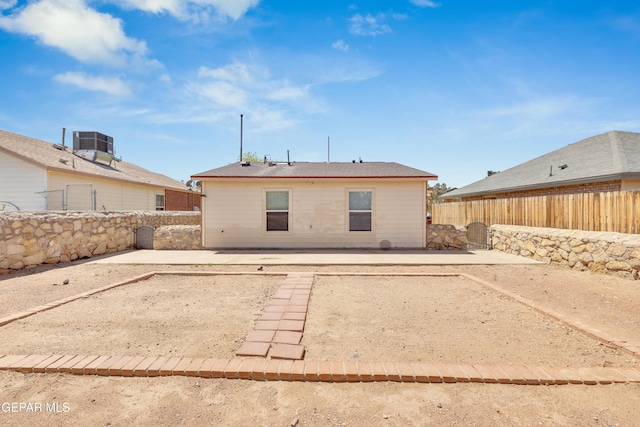 2352 Tierra Blanda Dr, El Paso, TX 79938 - back of property featuring a patio area, a fenced backyard, and central AC