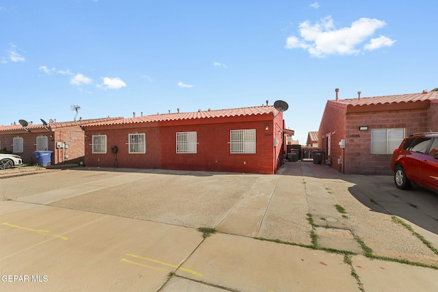 exterior space featuring uncovered parking