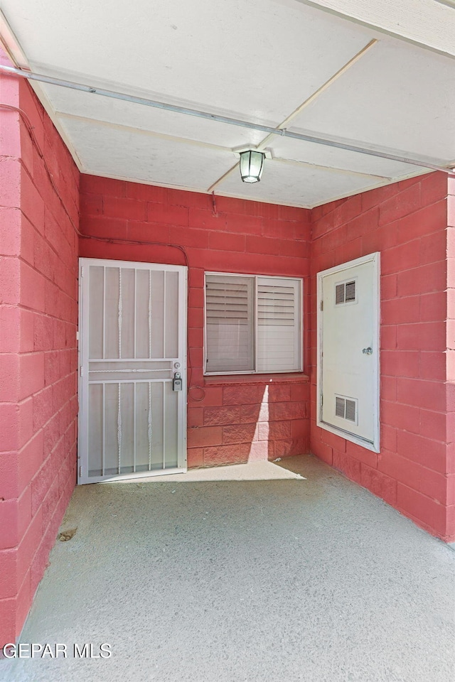 garage featuring visible vents