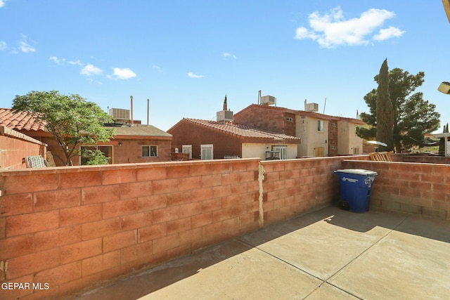 view of patio with fence