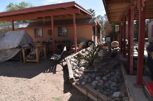 632 Mauer Rd, El Paso, TX 79915 - view of patio / terrace with ceiling fan