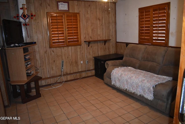 632 Mauer Rd, El Paso, TX 79915 - tiled bedroom with wooden walls