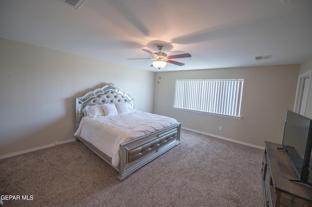 14700 Alton Oaks, El Paso, TX 79938 - bedroom featuring carpet, visible vents, and ceiling fan