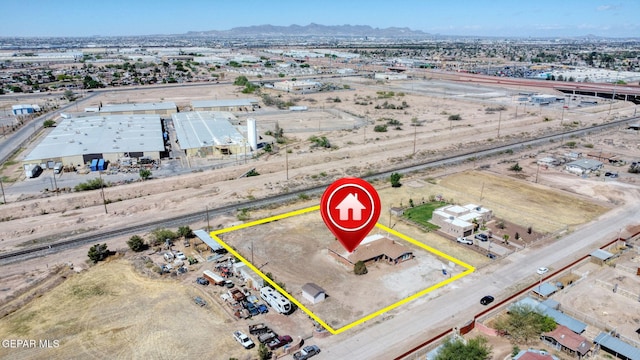 9668 Kathy Ave, El Paso, TX 79927 - birds eye view of property with a mountain view