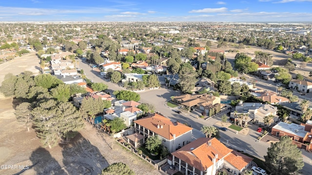 aerial view with a residential view