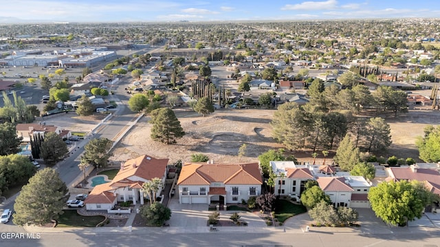 aerial view featuring a residential view