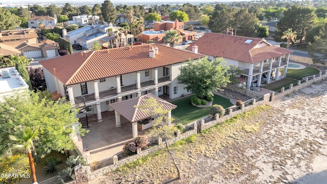 drone / aerial view with a residential view