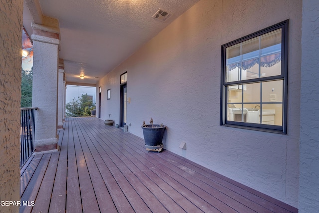 deck featuring visible vents