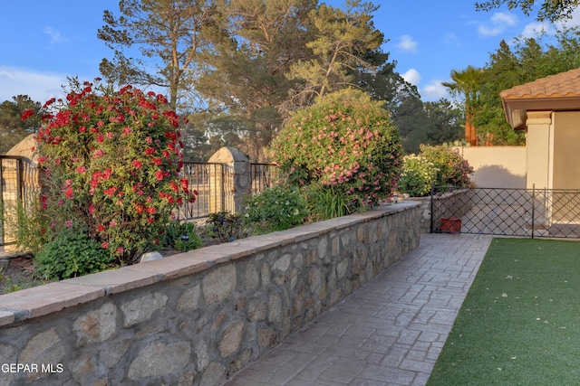 view of patio with fence