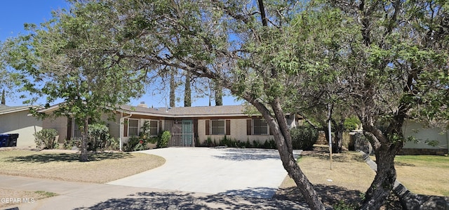 2704 Gaston Dr, El Paso, TX 79935 - ranch-style house featuring brick siding and concrete driveway