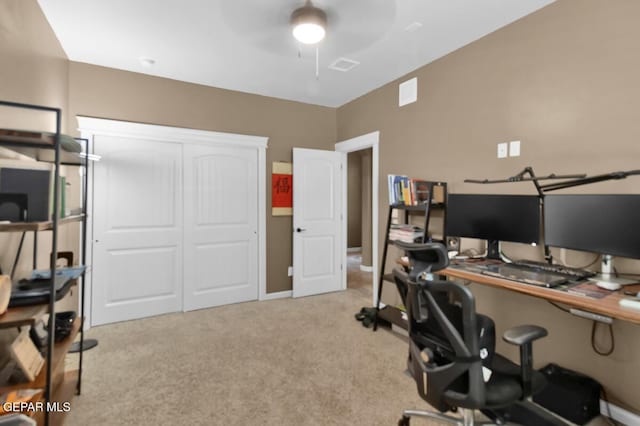 7229 Camino Del Sol Dr, El Paso, TX 79911 - carpeted office space featuring ceiling fan