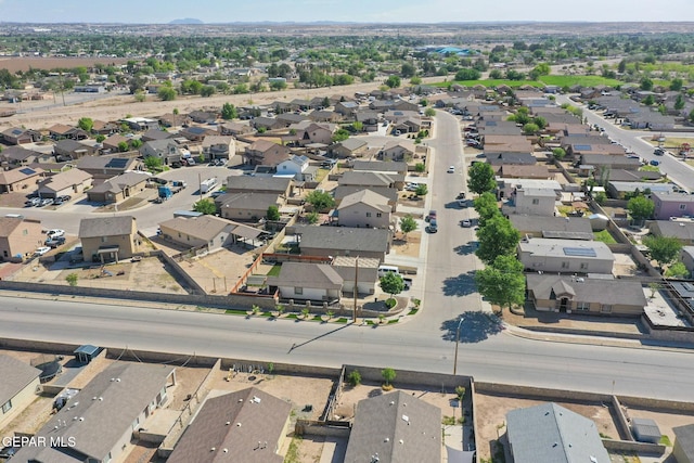 bird's eye view with a residential view