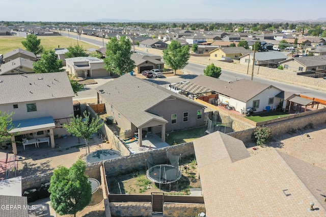 drone / aerial view with a residential view