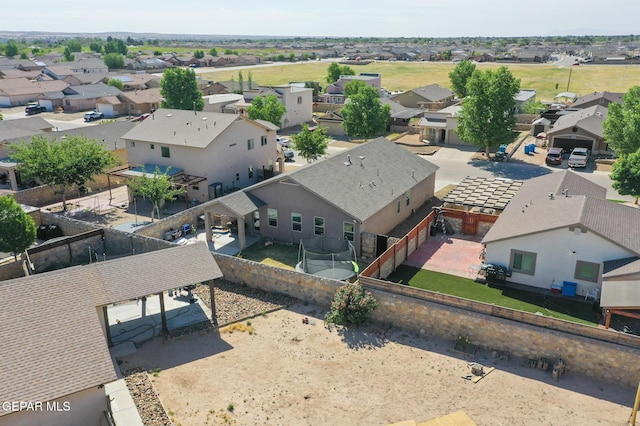 drone / aerial view with a residential view