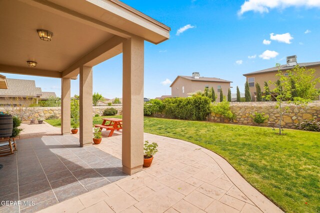 view of patio / terrace with fence