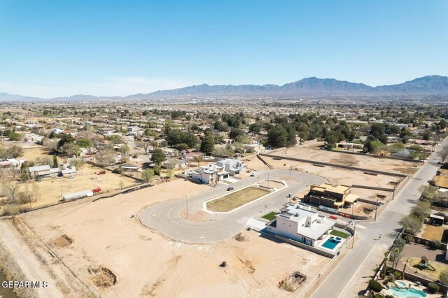 aerial view featuring a mountain view