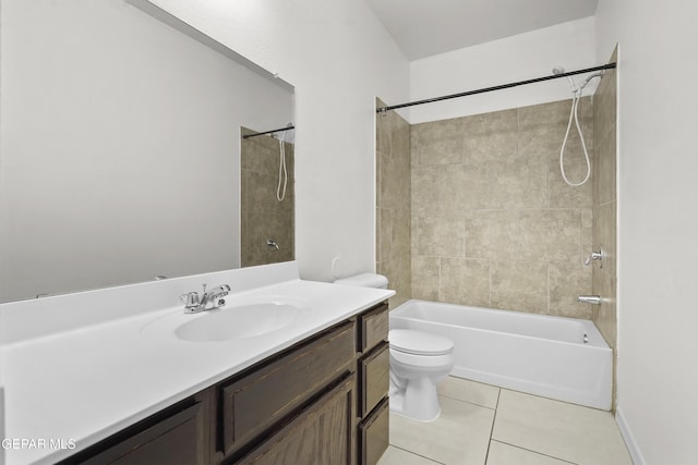 14218 Charles Pollock Ave, El Paso, TX 79938 - full bath featuring vanity, tile patterned floors, and bathtub / shower combination