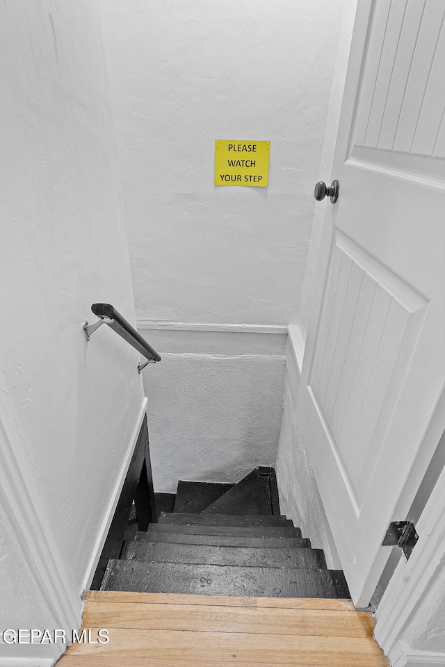 view of stairway
