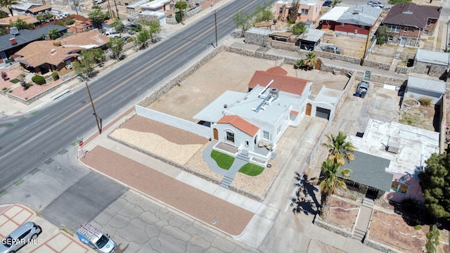 aerial view with a residential view
