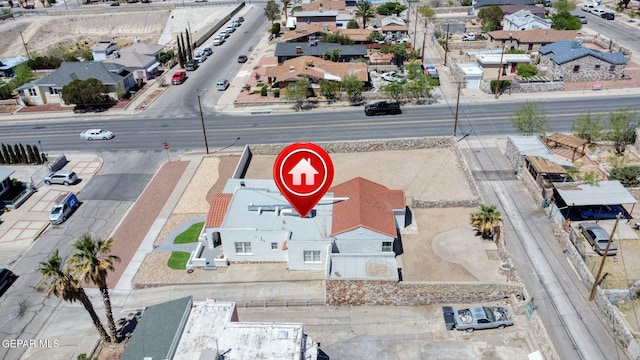 aerial view with a residential view