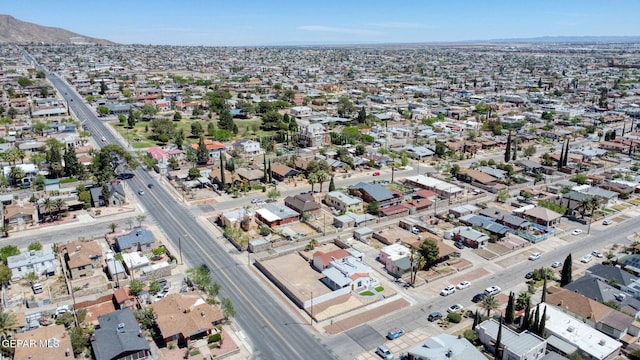 aerial view with a residential view and a mountain view