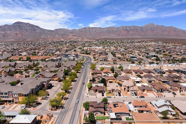 11400 Pifas Nevarez Pl, El Paso, TX 79934 - aerial view featuring a residential view and a mountain view