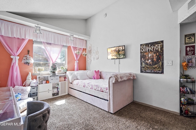 11400 Pifas Nevarez Pl, El Paso, TX 79934 - bedroom with carpet and vaulted ceiling