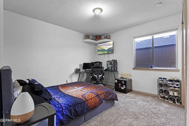11400 Pifas Nevarez Pl, El Paso, TX 79934 - bedroom featuring carpet floors and a textured ceiling
