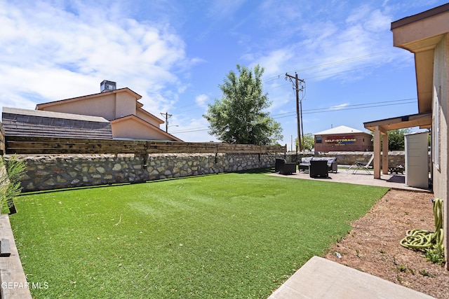 11400 Pifas Nevarez Pl, El Paso, TX 79934 - view of yard with fence private yard and a patio area