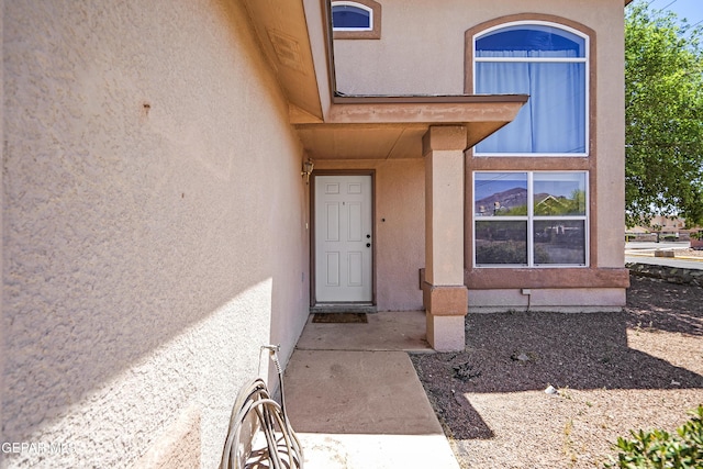 11400 Pifas Nevarez Pl, El Paso, TX 79934 - doorway to property with stucco siding