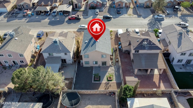 aerial view featuring a residential view