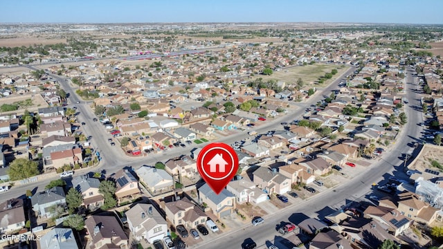 aerial view with a residential view