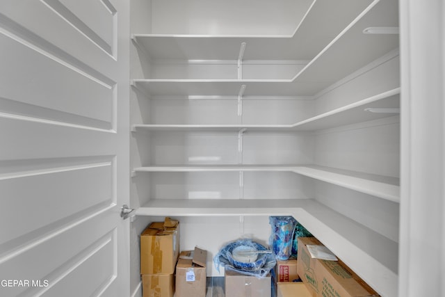 view of storage area