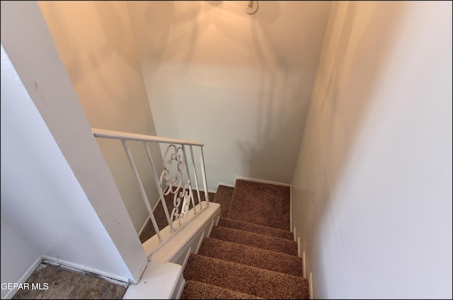view of stairway