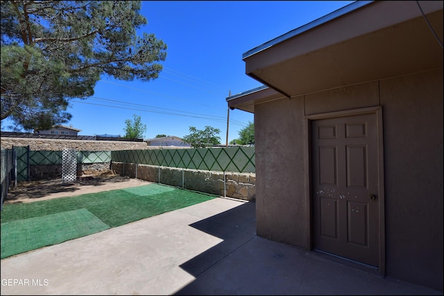 view of patio / terrace with a fenced backyard