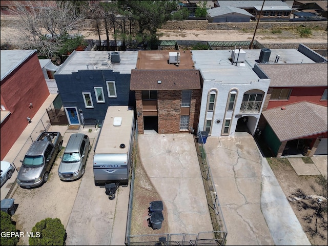 aerial view with a residential view