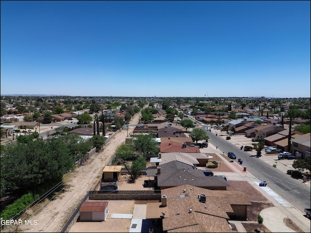 aerial view with a residential view