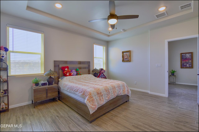 13162 Cleethorpes St, El Paso, TX 79928 - bedroom featuring visible vents, baseboards, and a tray ceiling