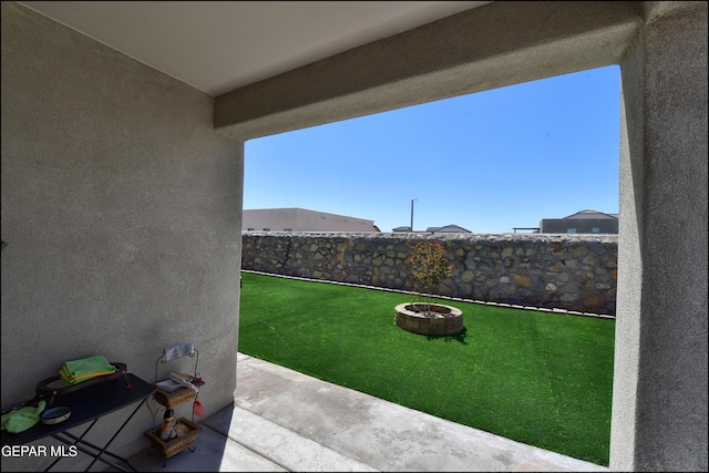 13162 Cleethorpes St, El Paso, TX 79928 - view of yard featuring a patio and a fenced backyard