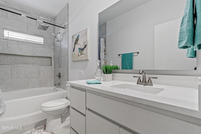 1725 Eased St, El Paso, TX 79928 - bathroom with shower / washtub combination, toilet, and vanity