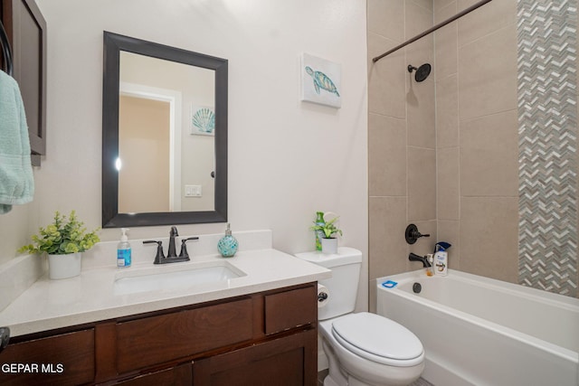 12244 Desert Snow Ct, El Paso, TX 79938 - full bathroom with toilet, vanity, and  shower combination