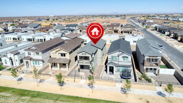 drone / aerial view featuring a residential view