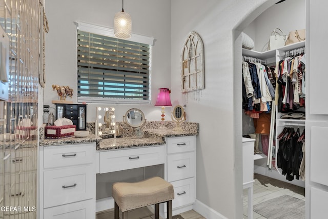 view of walk in closet