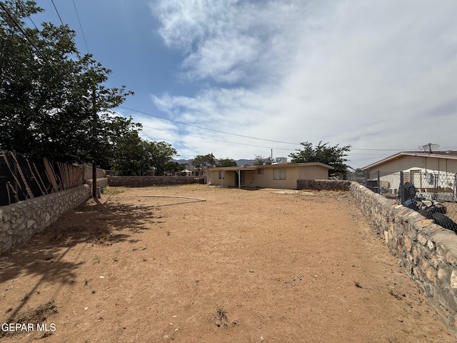 view of fenced backyard