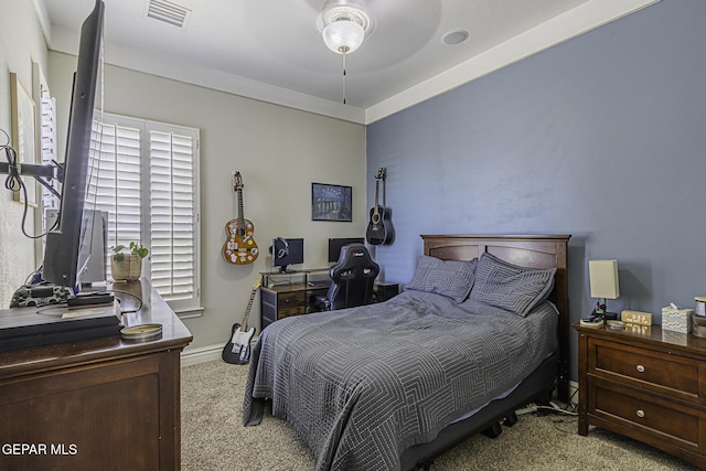 668 Darlington, El Paso, TX 79928 - carpeted bedroom featuring baseboards, ceiling fan, and visible vents