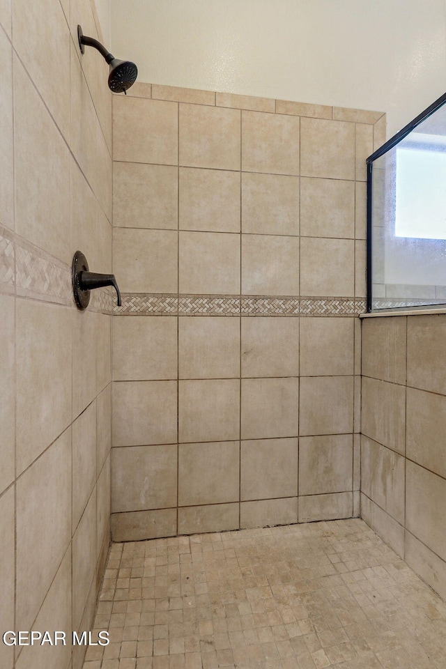 full bathroom with a tile shower