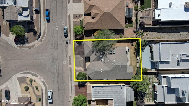 bird's eye view featuring a residential view