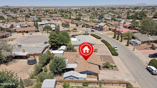 bird's eye view featuring a residential view