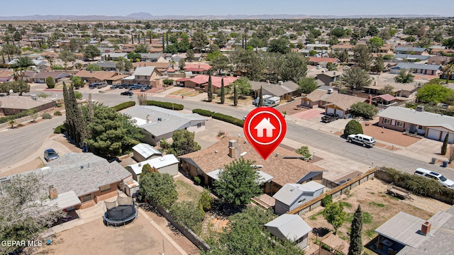 drone / aerial view featuring a residential view