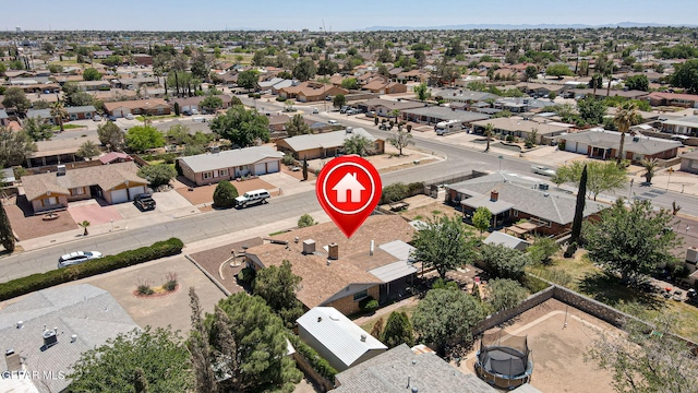 bird's eye view featuring a residential view